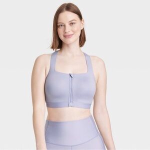 All in motion women’s sculpt high support zip front sports bra